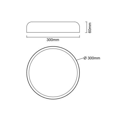 Open Design OR85945 - LED lubų šviestuvas CEDRONE, LED 25 W, 230 V, 3000/4500/6500 K, Ø 30 cm, baltas