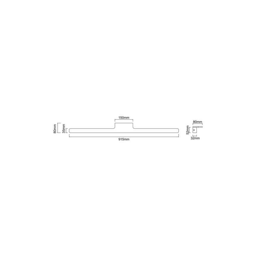 Open Design OR86157 - LED vonios veidrodžio apšvietimas LUCE LED/12W/230V 3000/4500/6500K 91,5 cm IP44 blizgus chromas