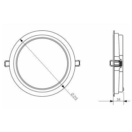 Opple 26662 - LED Vonios įleidžiamas šviestuvas DOWNLIGHT LED/24W/230V IP44