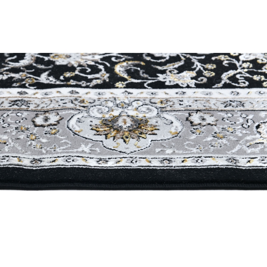 Orientalinis kilimas GRECE 120x170 cm 2150 g/m2 juoda/pilka/balta