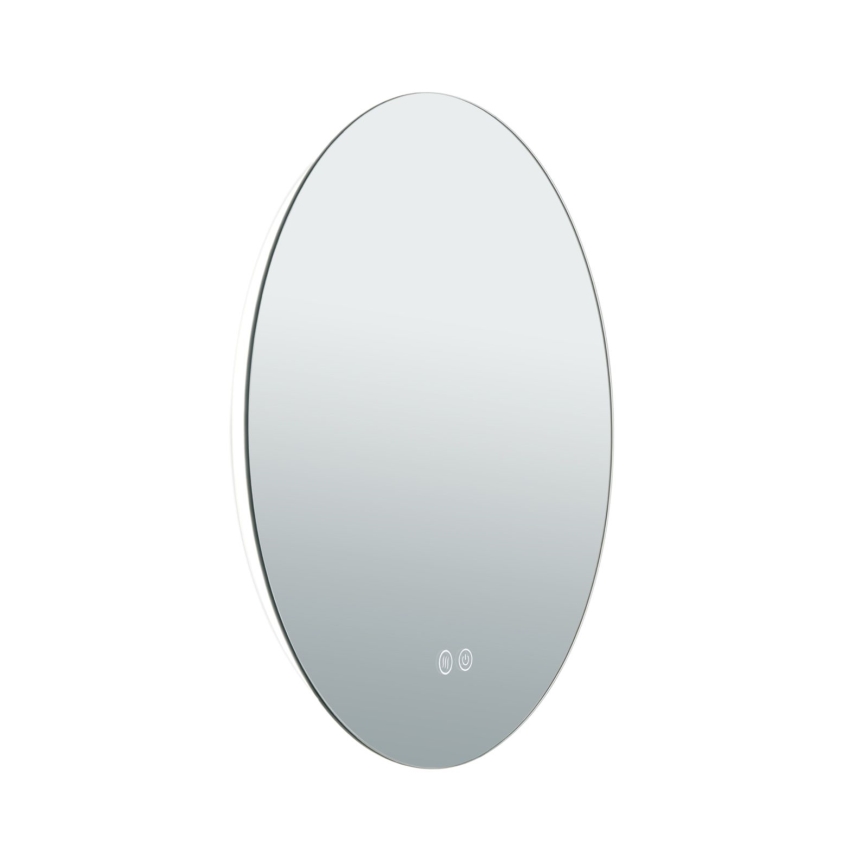 LED vonios kambario šildomas sieninis veidrodis su apšvietimu FOCUS LED/18W/230V 3000/4200/6000K skersmuo 45 cm IP44