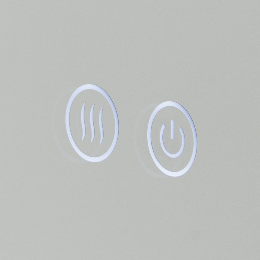 LED vonios kambario šildomas sieninis veidrodis su apšvietimu FOCUS LED/18W/230V 3000/4200/6000K skersmuo 45 cm IP44