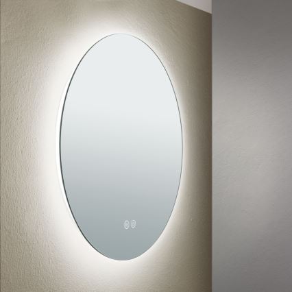 LED Vonios sieninis veidrodis su apšvietimu FOCUS LED/18W/230V 3000/4200/6000K d. 45 cm IP44