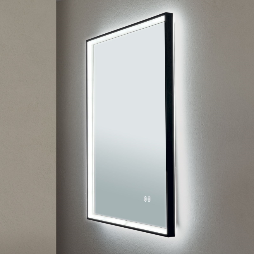 LED vonios sieninis veidrodis su apšvietimu RĖMAS LED/48W/230V 3000/4000/6000K 60x45 cm IP44