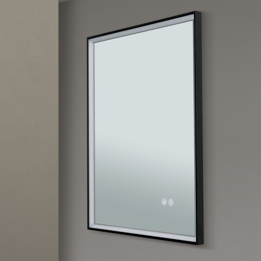 LED vonios sieninis veidrodis su apšvietimu RĖMAS LED/48W/230V 3000/4000/6000K 60x45 cm IP44