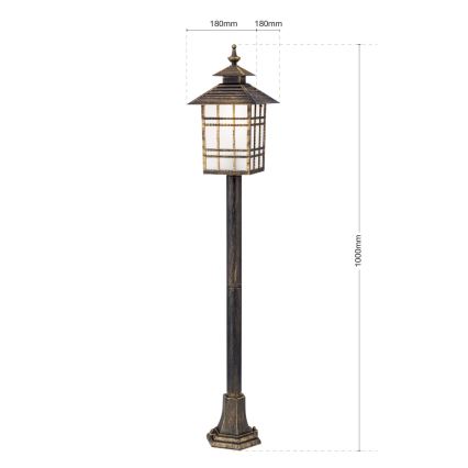 Lauko šviestuvas KIKO 1xE27/11W/230V IP44 bronza/patina