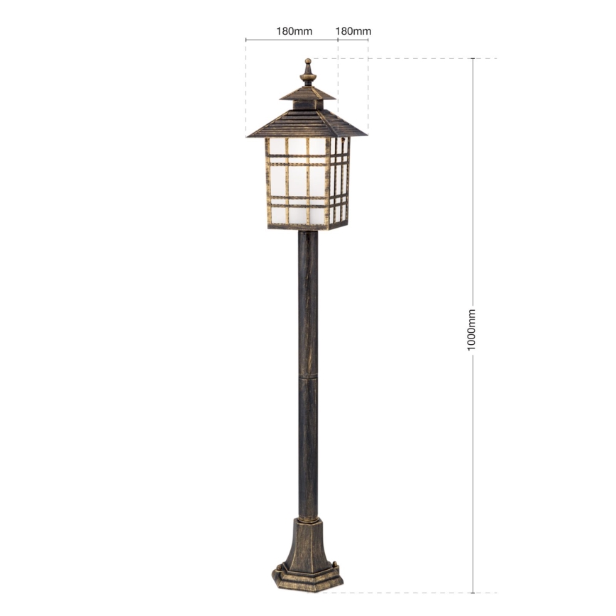 Lauko šviestuvas KIKO 1xE27/11W/230V IP44 bronza/patina