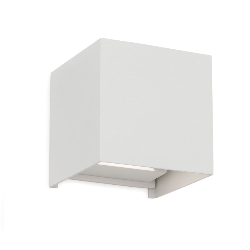 LED sieninis lauko šviestuvas CUBE 2xLED/3W/230V IP54 balta