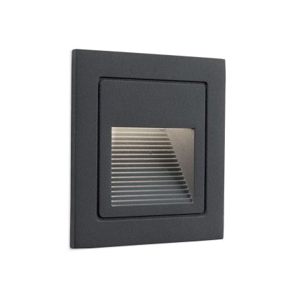 LED Įmontuotas šviestuvas LORO LED/2W/230V IP65 antracitas