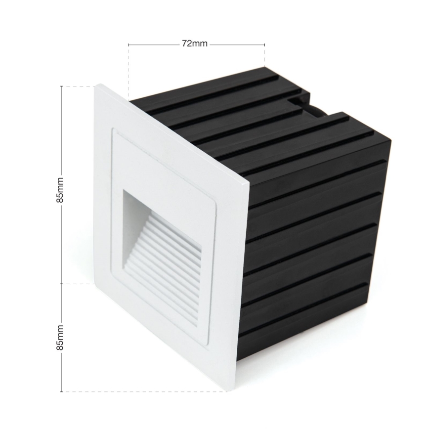 LED Įmontuotas šviestuvas LORO LED/2W/230V IP65 balta