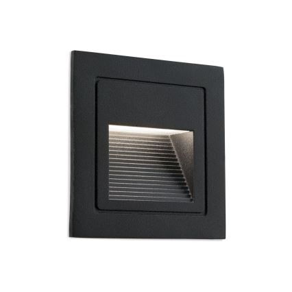 LED Įmontuotas šviestuvas LORO LED/2W/230V IP65 juoda