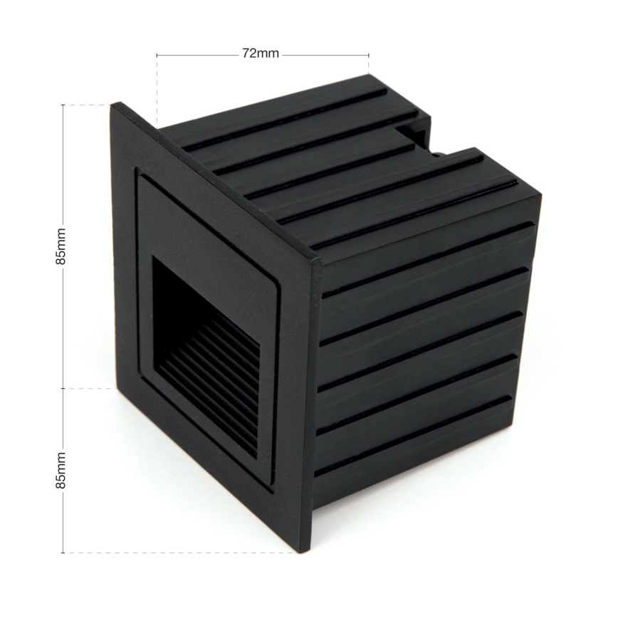 LED Įmontuotas šviestuvas LORO LED/2W/230V IP65 juoda