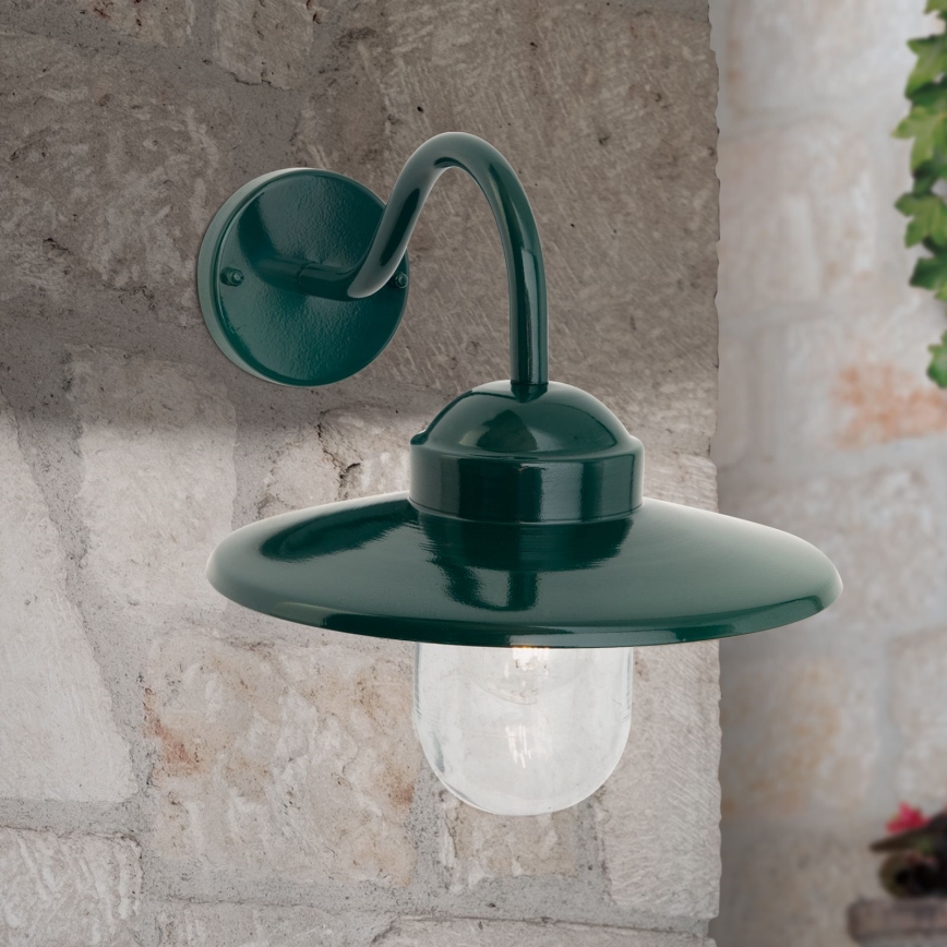 Lauko sieninis šviestuvas EDWARD 1xE27/60W/230V IP44 žalia