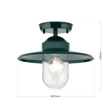 Lauko pritvirtinamas sietynas EDWARD 1xE27/60W/230V IP44 žalia