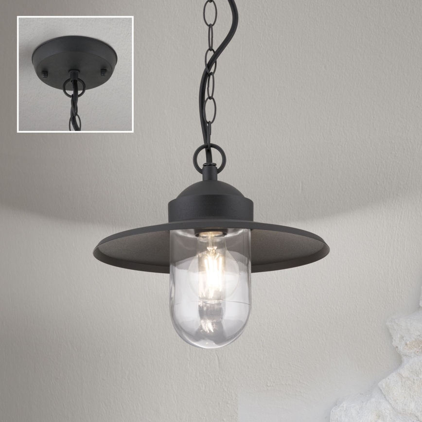 Pakabinamas lauko šviestuvas EDWARD 1xE27/60W/230V IP44 juoda