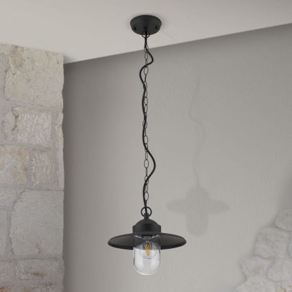 Pakabinamas lauko šviestuvas EDWARD 1xE27/60W/230V IP44 juoda