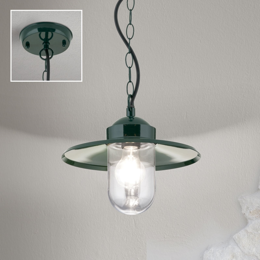 Pakabinamas lauko šviestuvas EDWARD 1xE27/60W/230V IP44 žalia