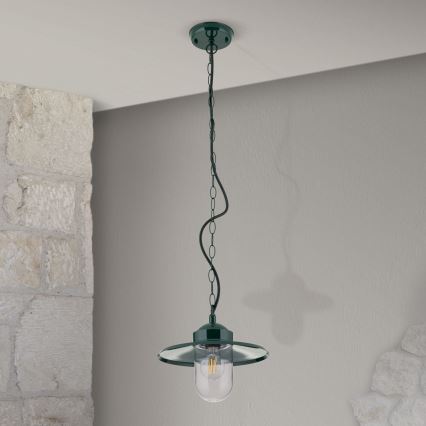Pakabinamas lauko šviestuvas EDWARD 1xE27/60W/230V IP44 žalia