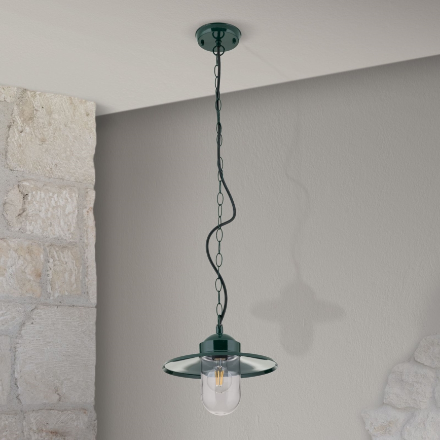 Pakabinamas lauko šviestuvas EDWARD 1xE27/60W/230V IP44 žalia