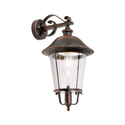 Lauko sieninis šviestuvas KENZO 1xE27/100W/230V IP44 bronza/patina