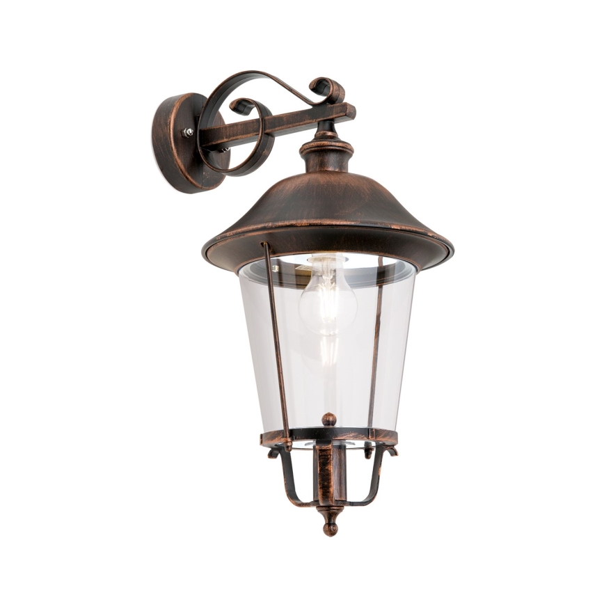 Lauko sieninis šviestuvas KENZO 1xE27/100W/230V IP44 bronza/patina