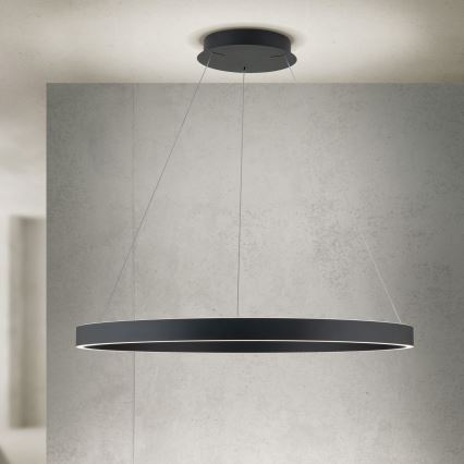 dimeriuojamas LED pakabinamas šviestuvas ant laido KOLK LED/80W/230V 2700/3000/4000K skersmuo 80 cm juodas