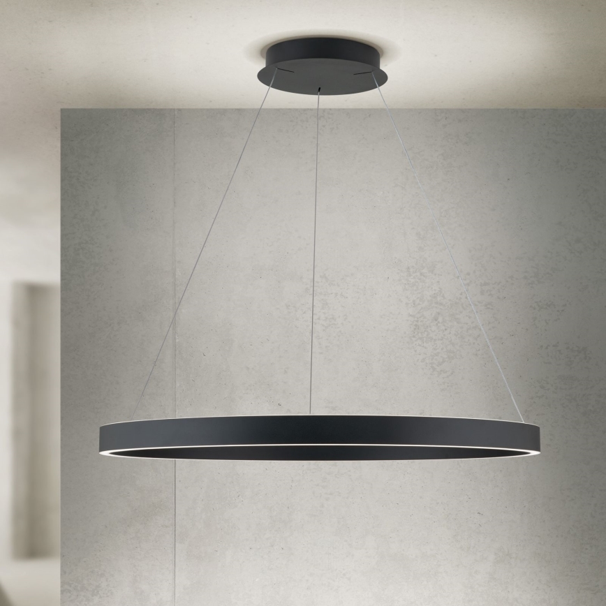 dimeriuojamas LED pakabinamas šviestuvas ant laido KOLK LED/80W/230V 2700/3000/4000K skersmuo 80 cm juodas