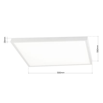 LED dimeriuojamas lubinis šviestuvas DISC LED/46W/230V 2700/3000/4000K 59x59 cm baltas