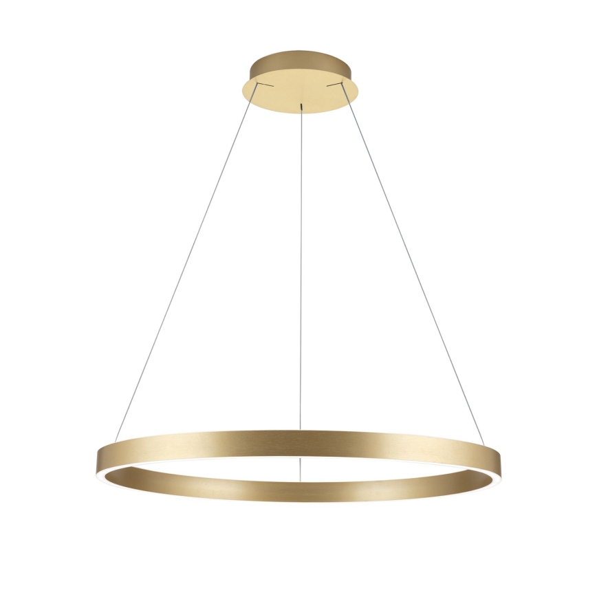 reguliuojama LED liustra ant laido KOLK LED/80W/230V 2700/3000/4000K Ø 80 cm auksinė