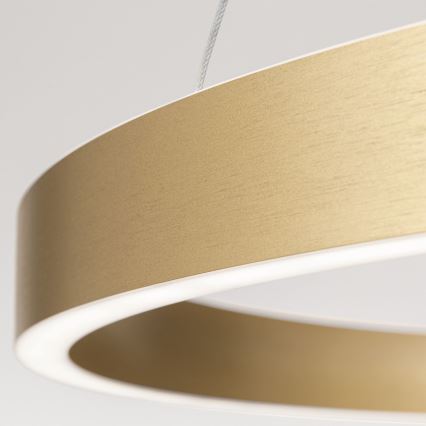 reguliuojama LED liustra ant laido KOLK LED/80W/230V 2700/3000/4000K Ø 80 cm auksinė