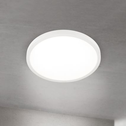 Reguliuojamas LED lubinis šviestuvas DISC, 30 W, 230 V, 2700/3000/4000 K, Ø 40 cm, baltas