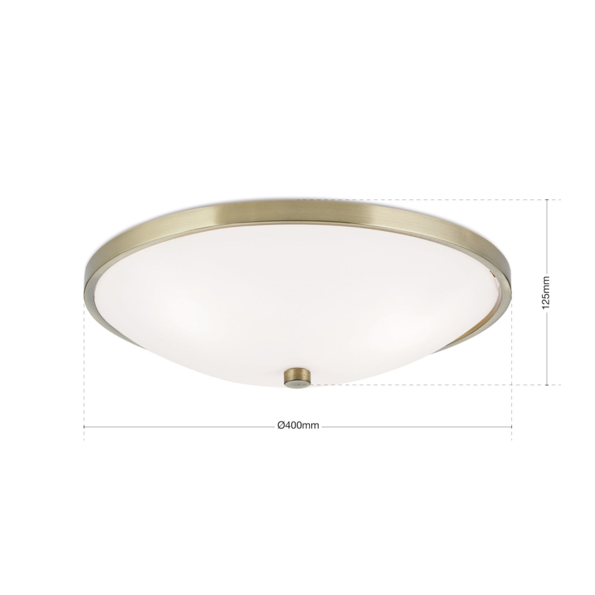 Lubinis šviestuvas AIDA 3xE27/60W/230V diametras 40 cm žalvaris