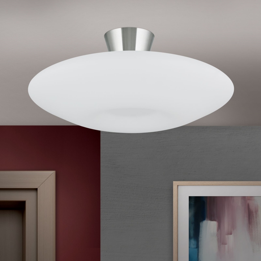 Lubinis šviestuvas BLANC 2xE27/60W/230V diametras 49 cm matinis chromas