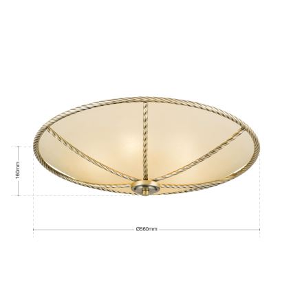 Lubinis šviestuvas MAURO 5xE27/60W/230V diametras 56 cm bronza
