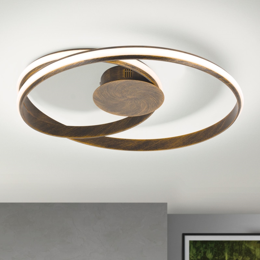 LED Pritemdomas lubinis šviestuvas CIRCUS LED/30W/230V ruda/patina