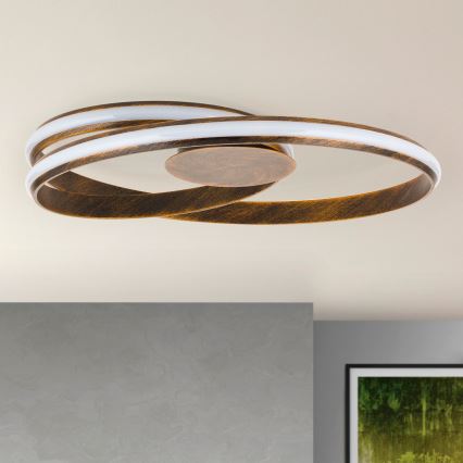 LED Pritemdomas lubinis šviestuvas CIRCUS LED/30W/230V ruda/patina