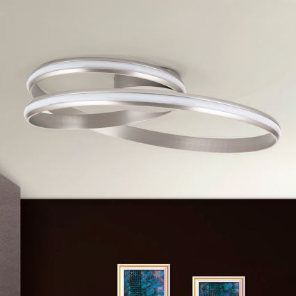LED Pritemdomas lubinis šviestuvas CIRCUS LED/30W/230V sidabras