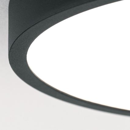 LED lubinis šviestuvas BULLY LED/12W/230V diametras 14 cm juoda
