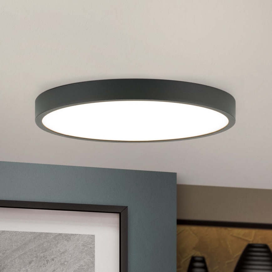 LED lubinis šviestuvas BULLY LED/24W/230V diametras 24 cm juoda