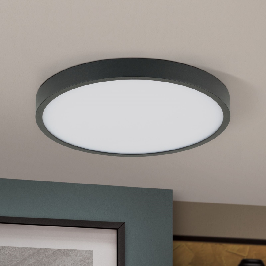 LED lubinis šviestuvas BULLY LED/24W/230V diametras 24 cm juoda