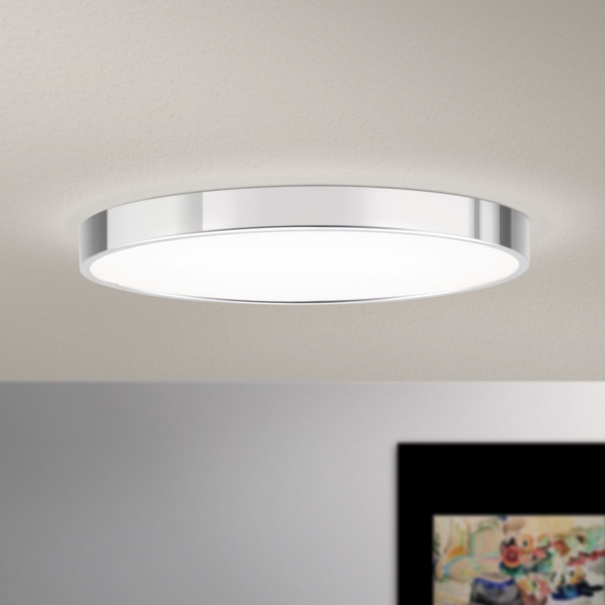 LED lubinis šviestuvas BULLY LED/28W/230V diametras 28 cm blizgus chromas