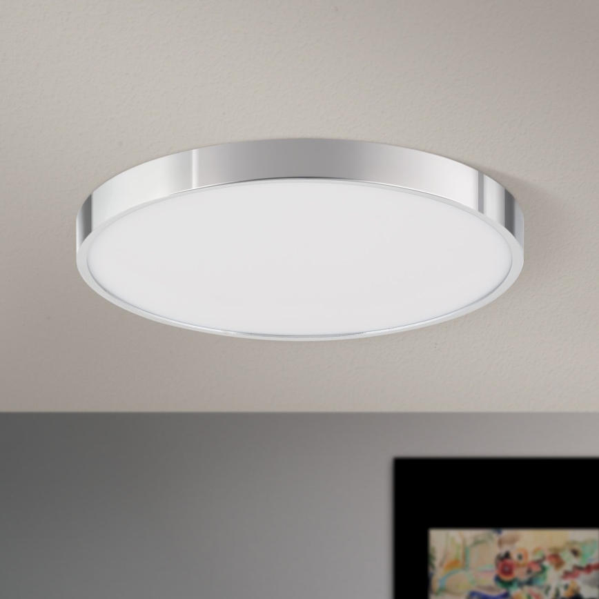 LED lubinis šviestuvas BULLY LED/28W/230V diametras 28 cm blizgus chromas