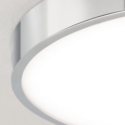 LED lubinis šviestuvas BULLY LED/28W/230V diametras 28 cm blizgus chromas