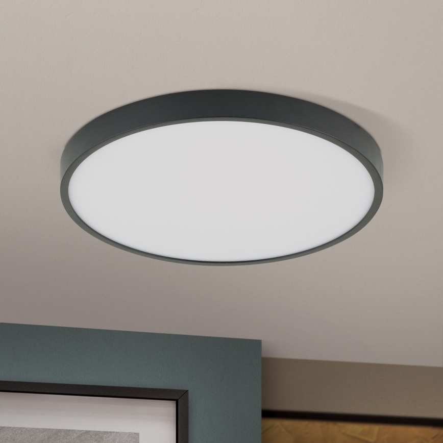 LED lubinis šviestuvas BULLY LED/28W/230V diametras 28 cm juoda
