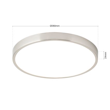 LED lubinis šviestuvas BULLY LED/28W/230V diametras 28 cm matinis chromas