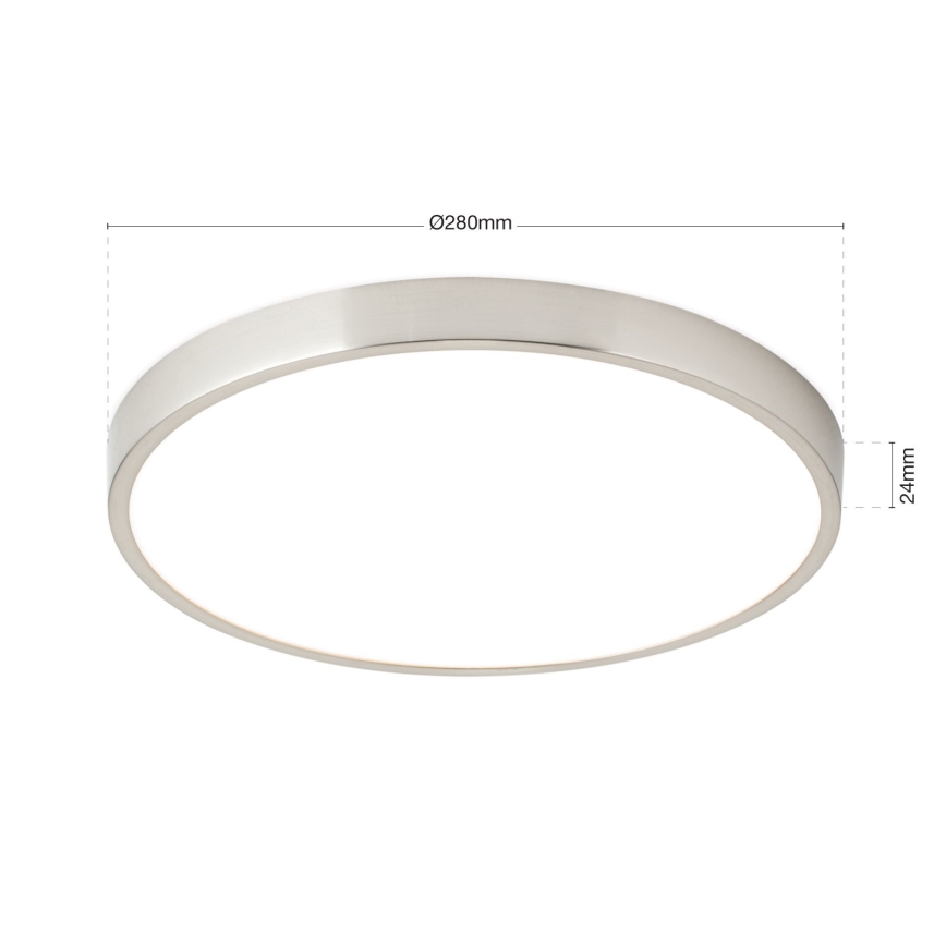 LED lubinis šviestuvas BULLY LED/28W/230V diametras 28 cm matinis chromas