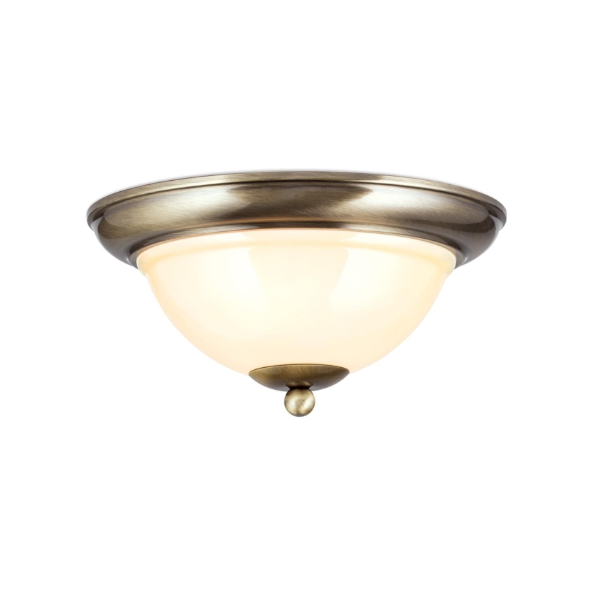 Lubinis šviestuvas AUSTRIAN OLD LAMP 2xE27/60W/230V diametras 27 cm bronza/smėlio spalva