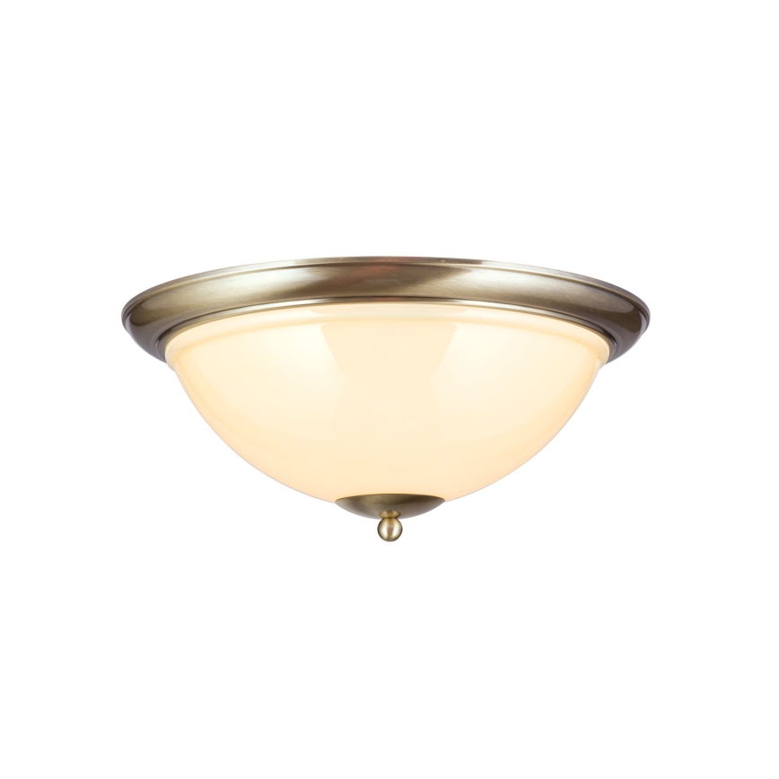Lubinis šviestuvas AUSTRIAN OLD LAMP 3xE27/60W/230V diametras 50 cm bronza/smėlio spalva