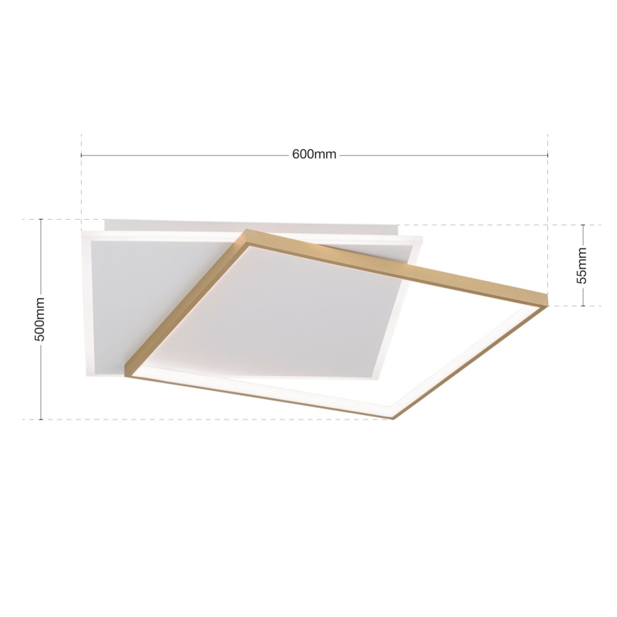 LED Pritemdomas lubinis šviestuvas EMANUEL LED/50W/230V balta/auksas