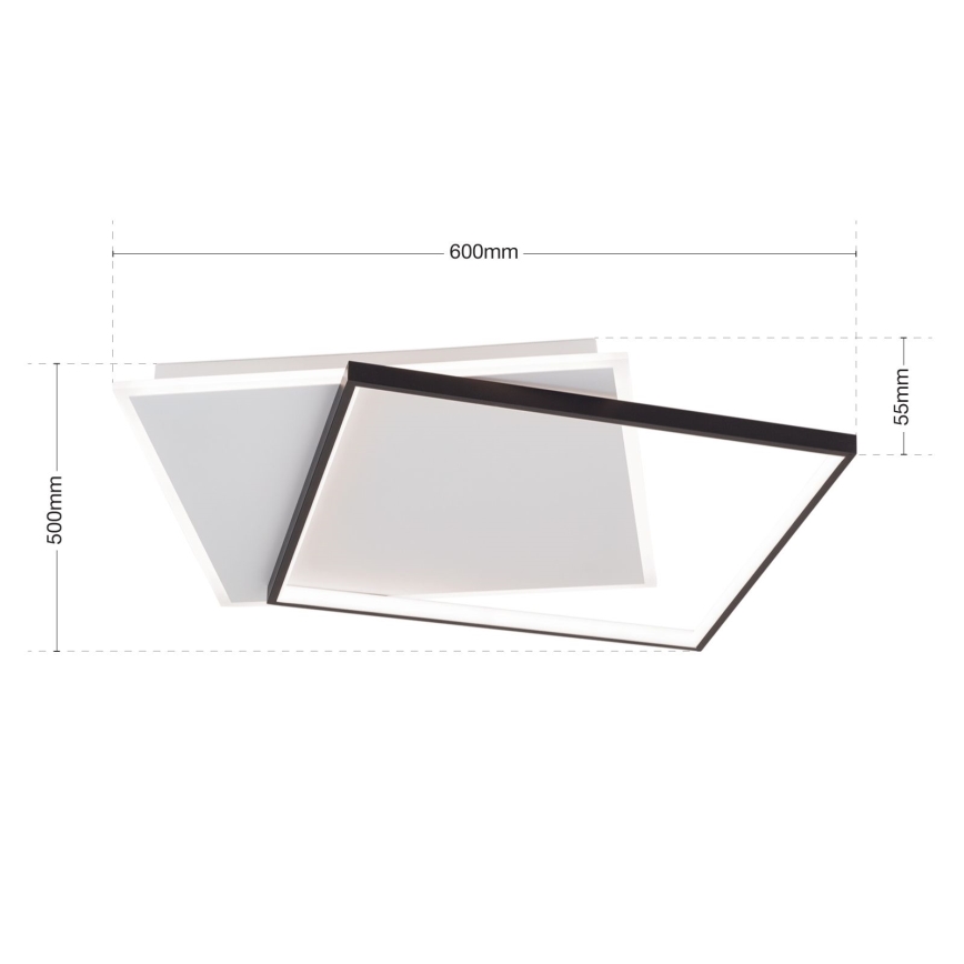 LED Pritemdomas lubinis šviestuvas EMANUEL LED/50W/230V balta/juoda